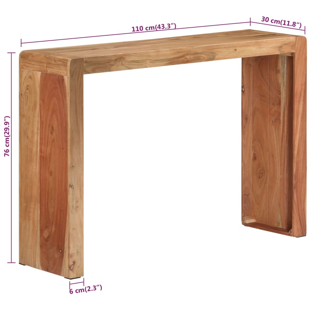 Console Table 110X30X76 Cm Solid Wood Acacia