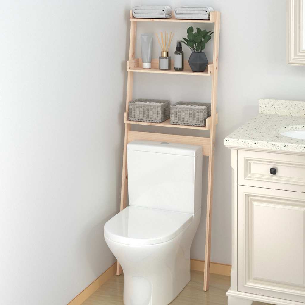 Toilet Rack 63.5X32X179 Cm Solid Wood Pine