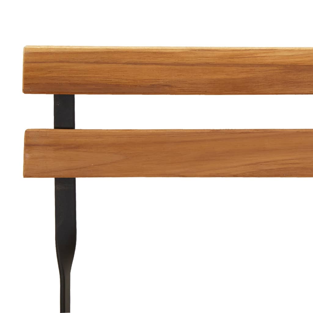 3 Piece Folding Bistro Set Solid Wood Teak And Steel