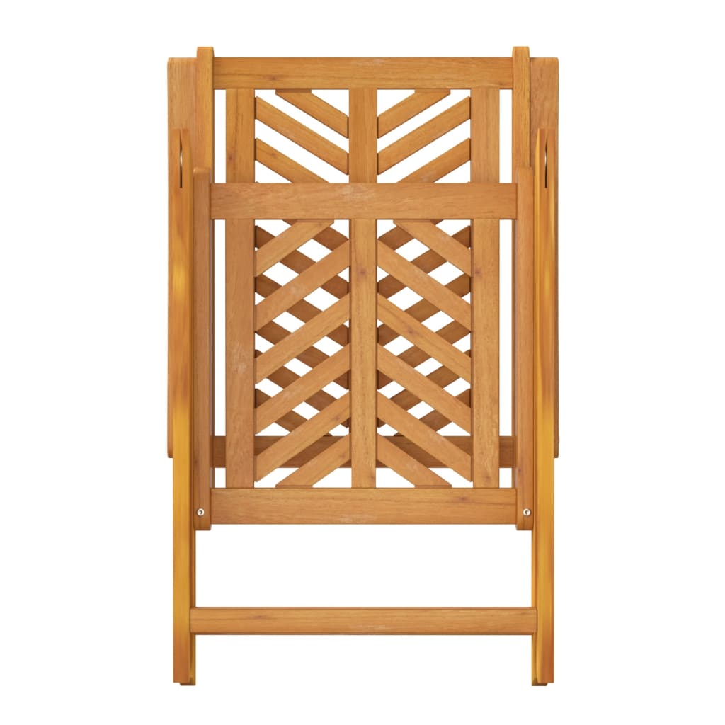 Reclining Garden Chairs 3 Pcs Solid Wood Acacia