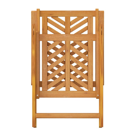 Reclining Garden Chairs 3 Pcs Solid Wood Acacia