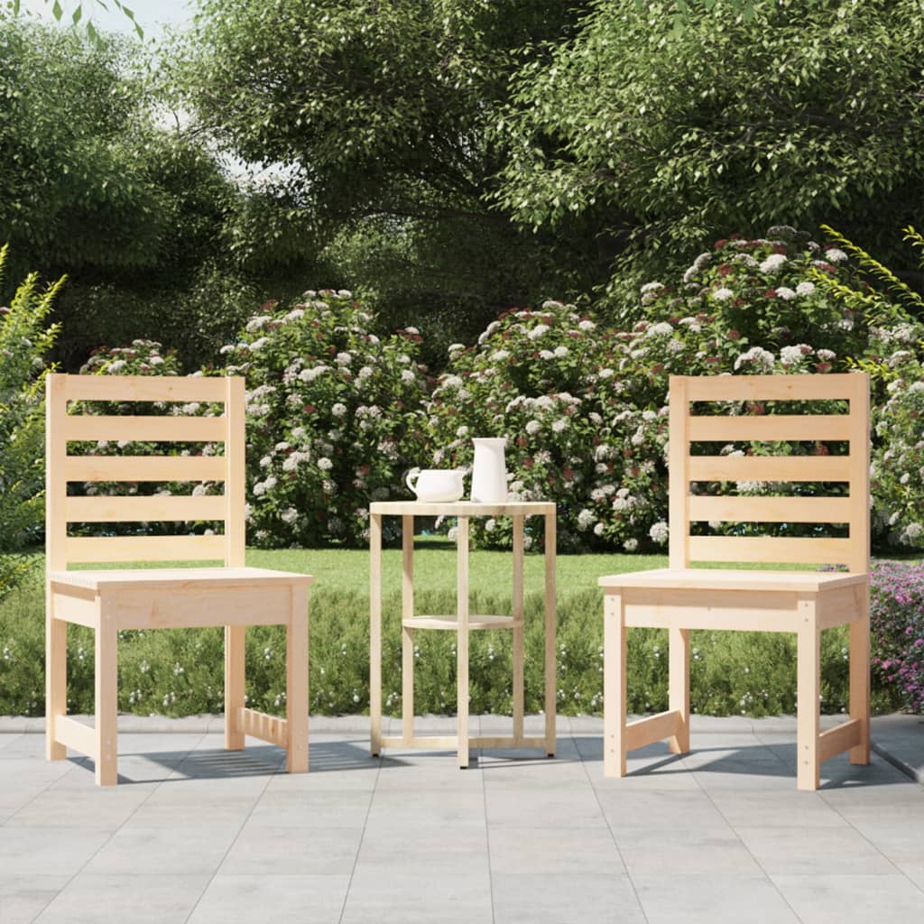Garden Chairs 2 Pcs Solid Wood Pine
