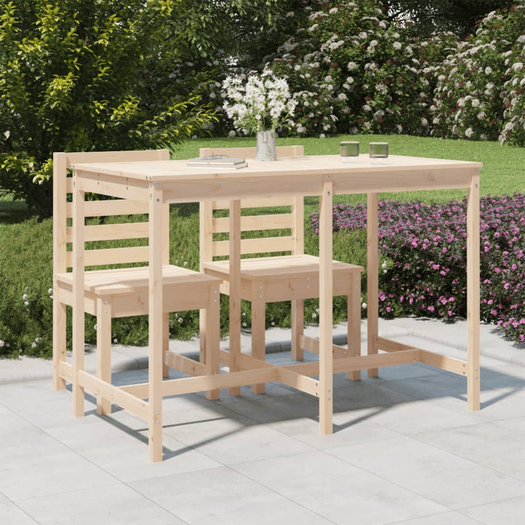 Garden Table Solid Wood Pine