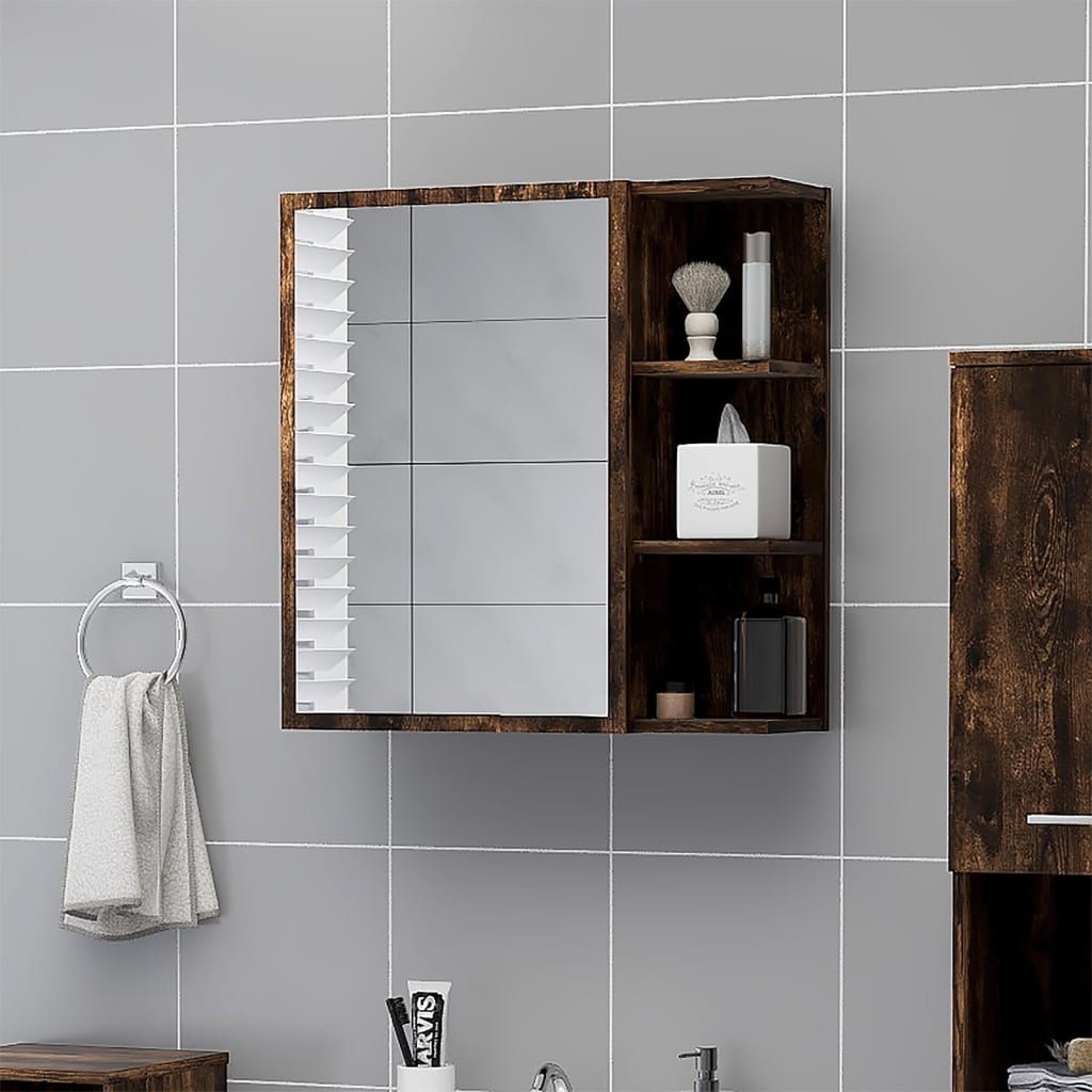 Bathroom Mirror Cabinet 62.5X20.5X64 Cm Engineered Wood