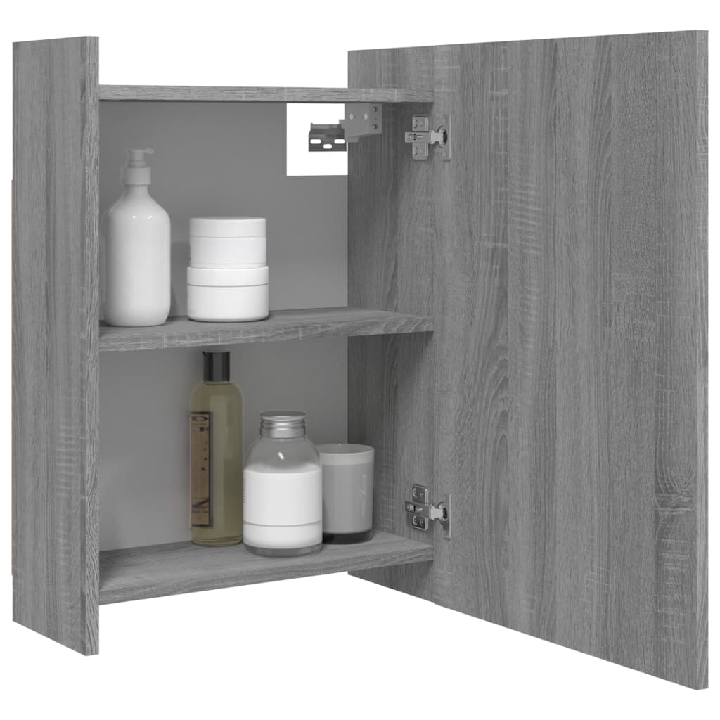Bathroom Mirror Cabinet 62.5X20.5X64 Cm Engineered Wood
