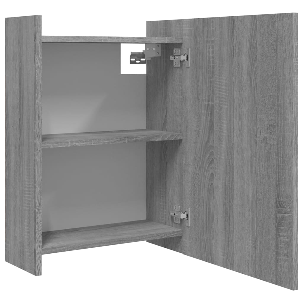 Bathroom Mirror Cabinet 62.5X20.5X64 Cm Engineered Wood
