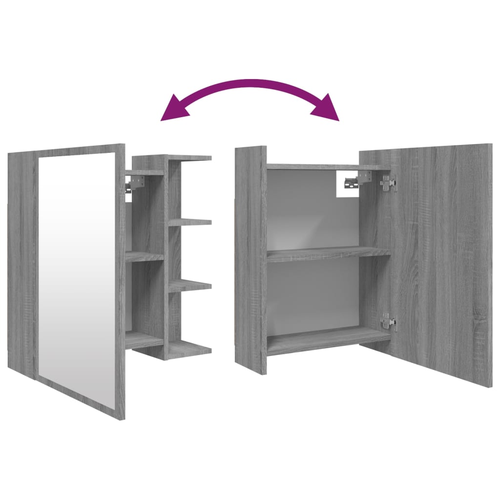 Bathroom Mirror Cabinet 62.5X20.5X64 Cm Engineered Wood