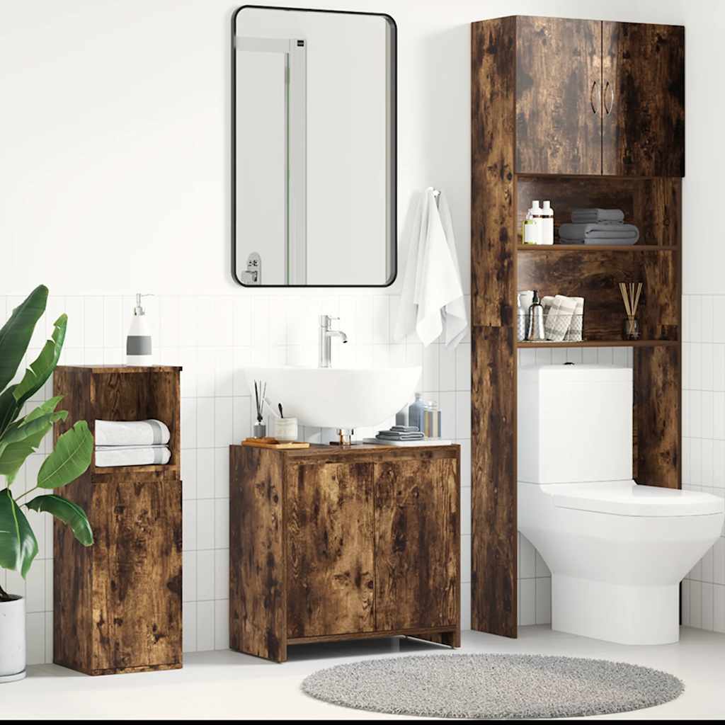 Bathroom Cabinet 60X33X61 Cm Engineered Wood