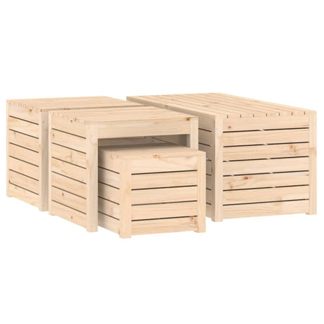 4 Piece Garden Box Set Solid Wood Pine
