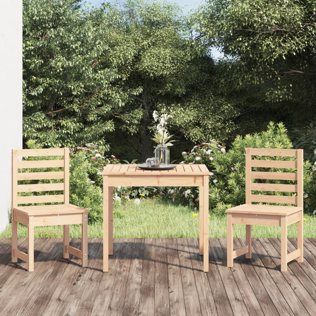 3 Piece Garden Bistro Set Solid Wood Douglas