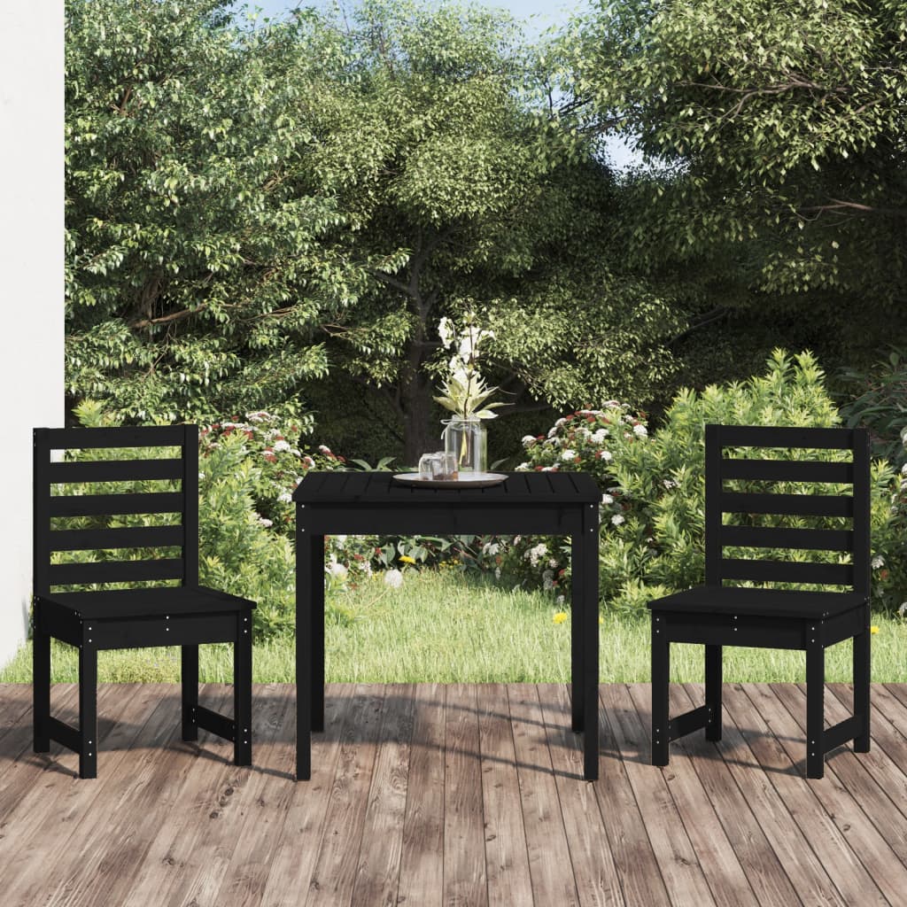 3 Piece Garden Bistro Set Solid Wood Douglas