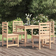 5 Piece Garden Dining Set Solid Wood Douglas