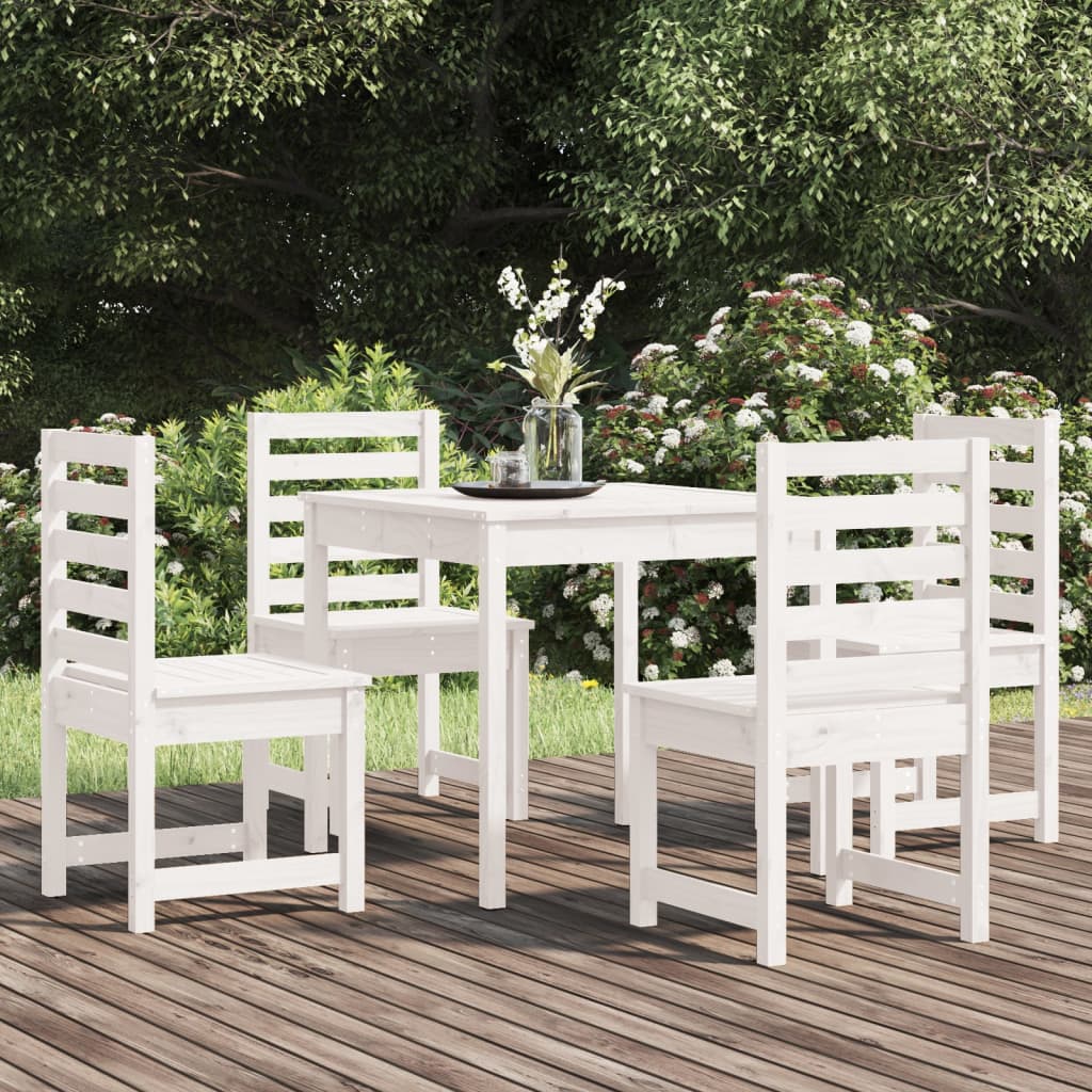 5 Piece Garden Dining Set Solid Wood Douglas