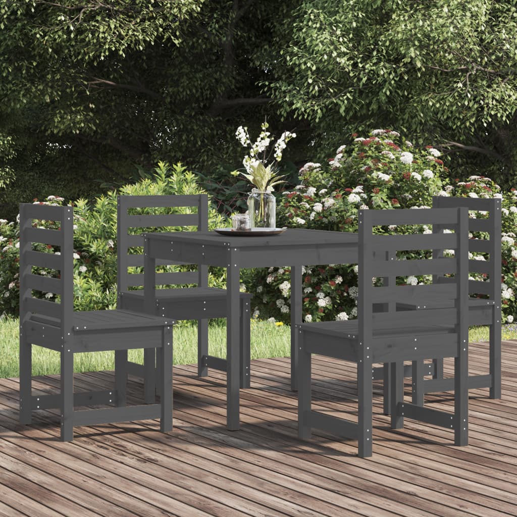 5 Piece Garden Dining Set Solid Wood Douglas
