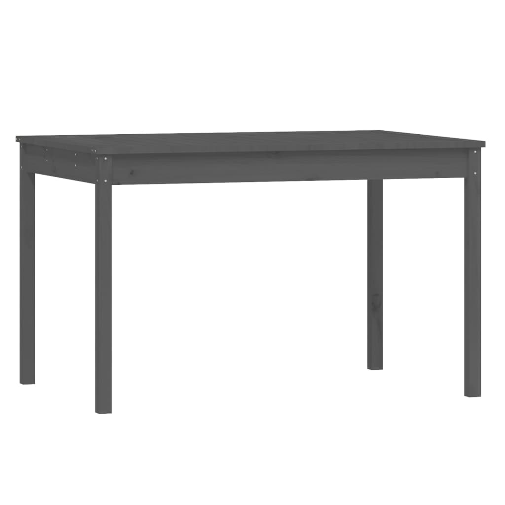 5 Piece Garden Dining Set Grey Solid Wood Pine