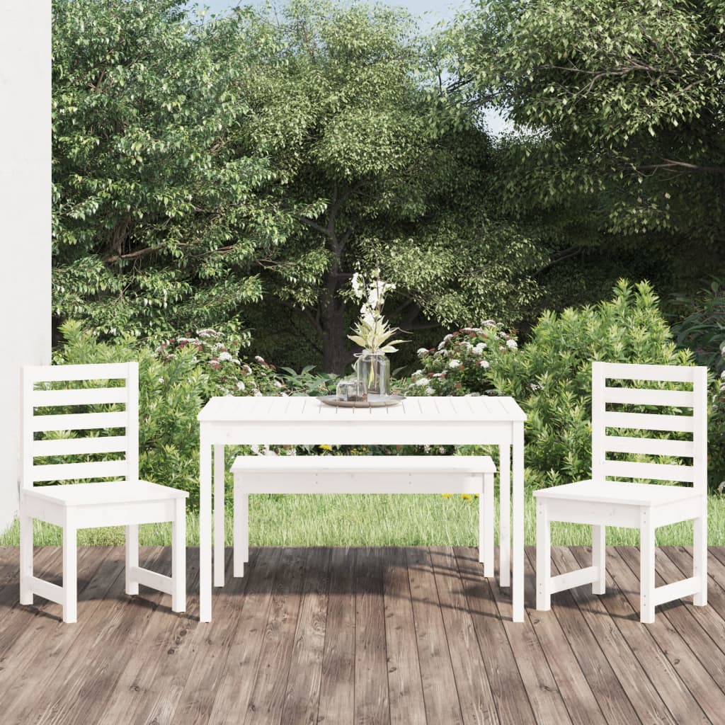4 Piece Garden Dining Set Solid Wood Douglas