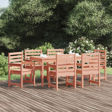 7 Piece Garden Dining Set Solid Wood Pine
