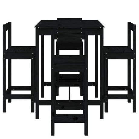 5 Piece Garden Bar Set Solid Wood Pine