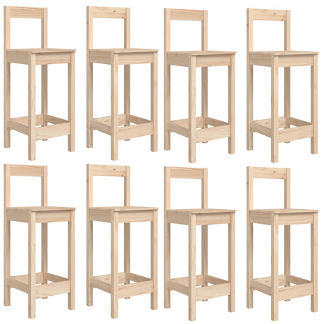9 Piece Garden Bar Set Solid Wood Pine