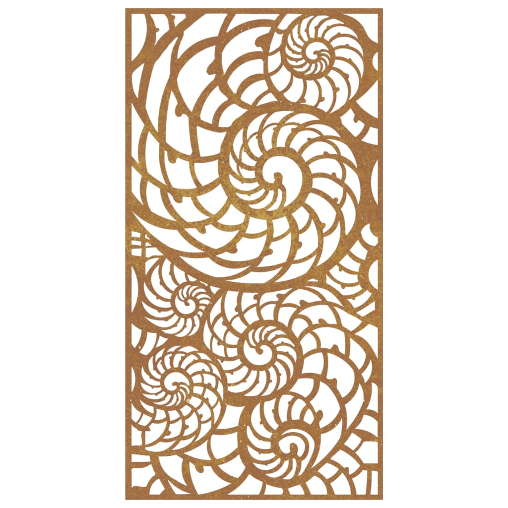 Garden Wall Decoration 105X55 Cm Corten Steel Shell Design