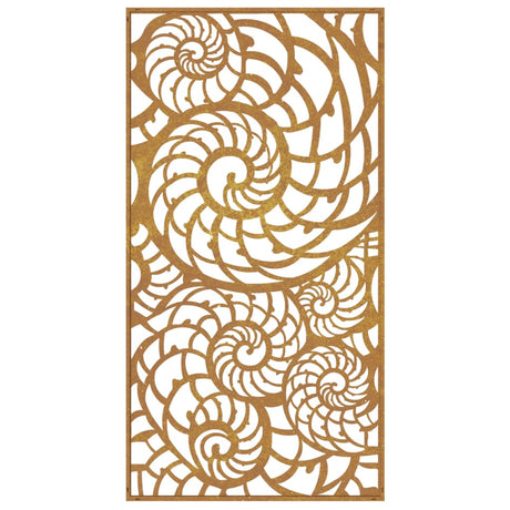 Garden Wall Decoration 105X55 Cm Corten Steel Shell Design