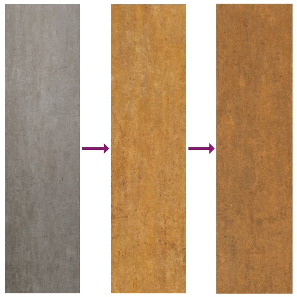 Garden Wall Decoration 105X55 Cm Corten Steel Shell Design