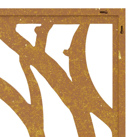 Garden Wall Decoration 105X55 Cm Corten Steel Shell Design