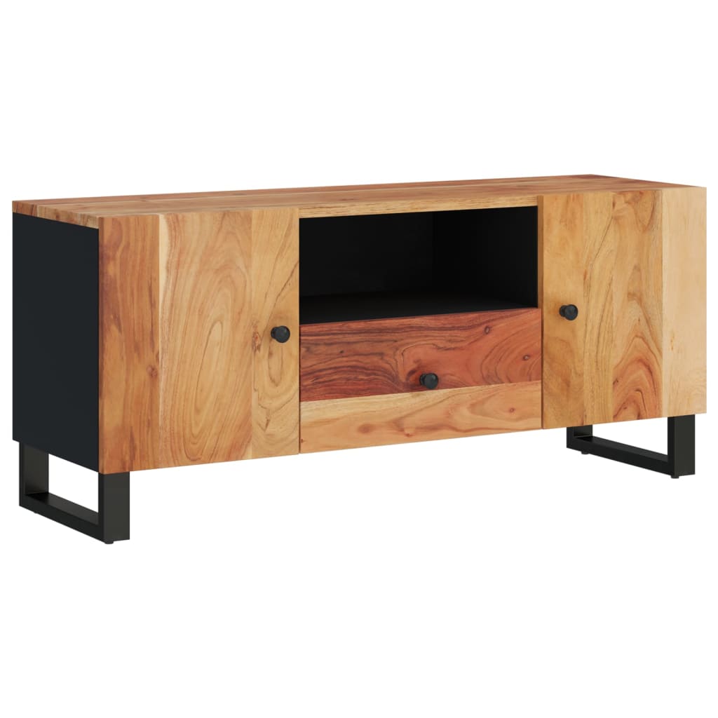 Tv Cabinet 105X33.5X46 Cm Solid Wood Acacia&Engineered Wood