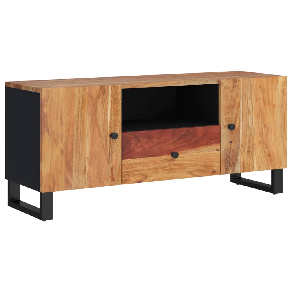 Tv Cabinet 105X33.5X46 Cm Solid Wood Acacia&Engineered Wood