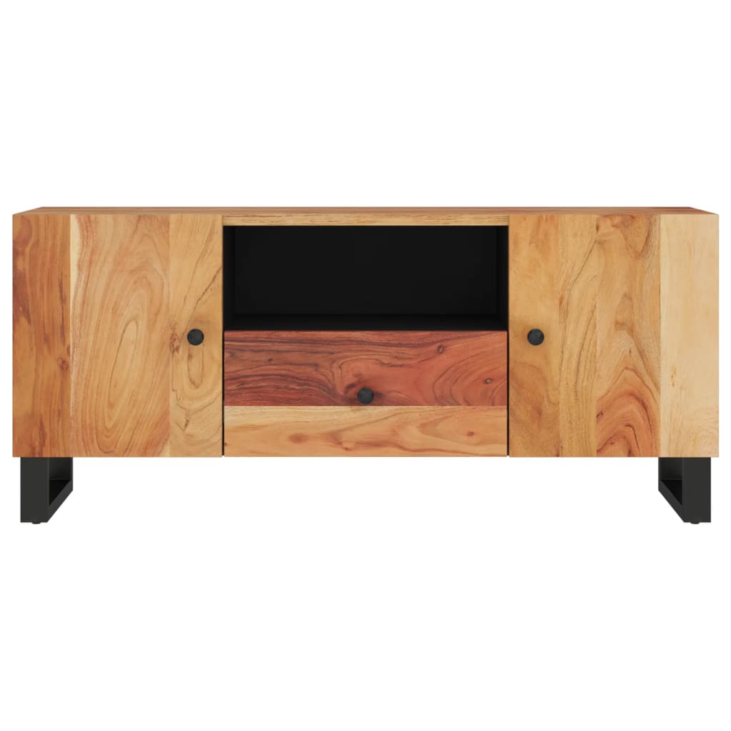 Tv Cabinet 105X33.5X46 Cm Solid Wood Acacia&Engineered Wood