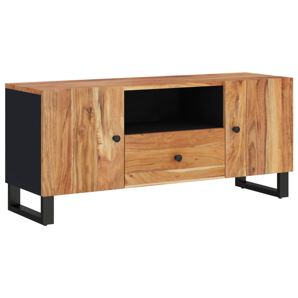 Tv Cabinet 105X33.5X46 Cm Solid Wood Acacia&Engineered Wood