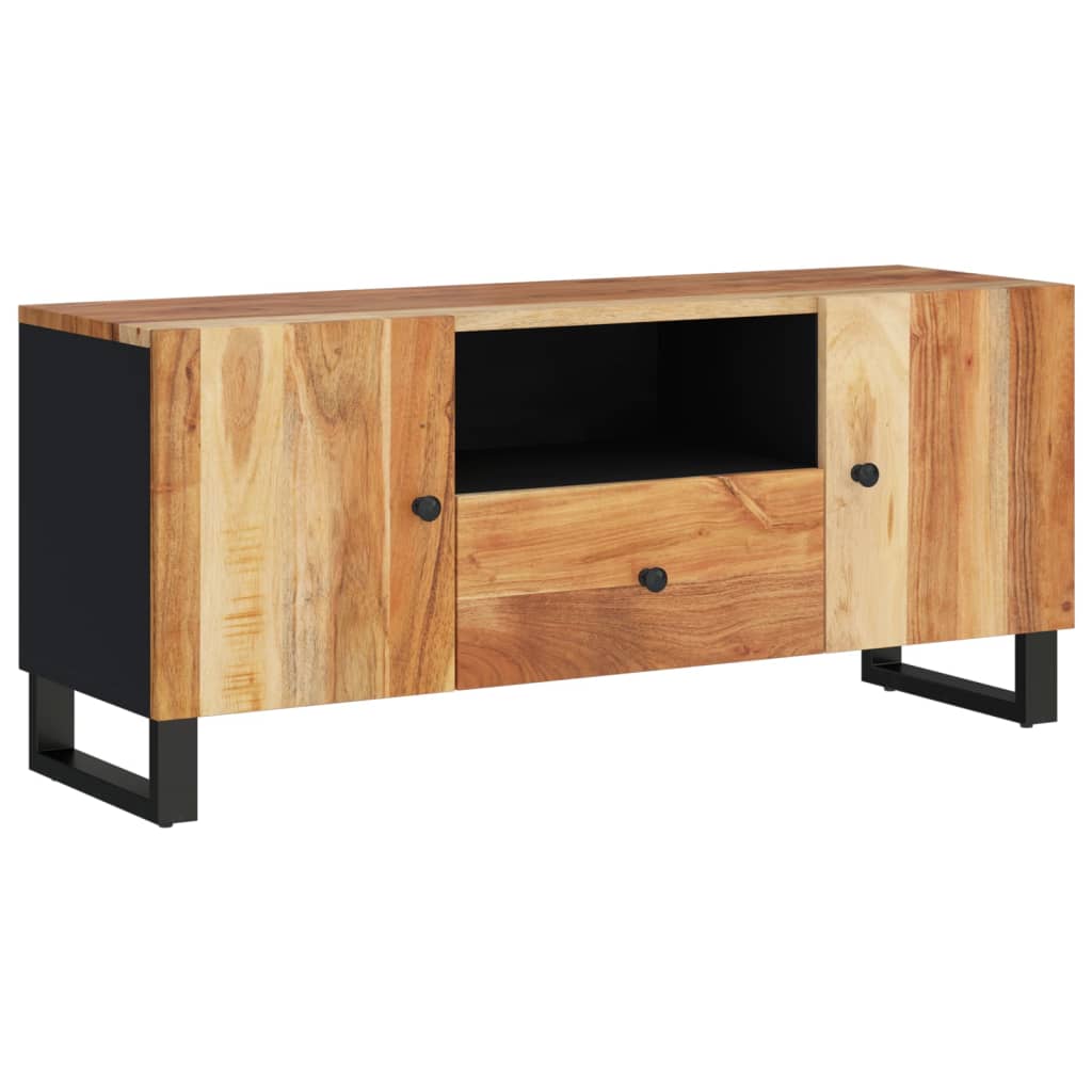 Tv Cabinet 105X33.5X46 Cm Solid Wood Acacia&Engineered Wood