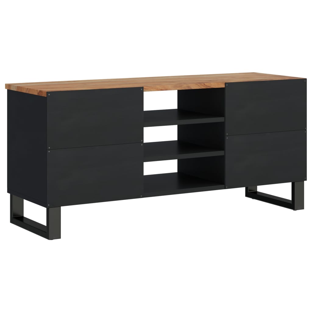 Tv Cabinet 100X33X46 Cm Solid Wood Acacia&Engineered Wood