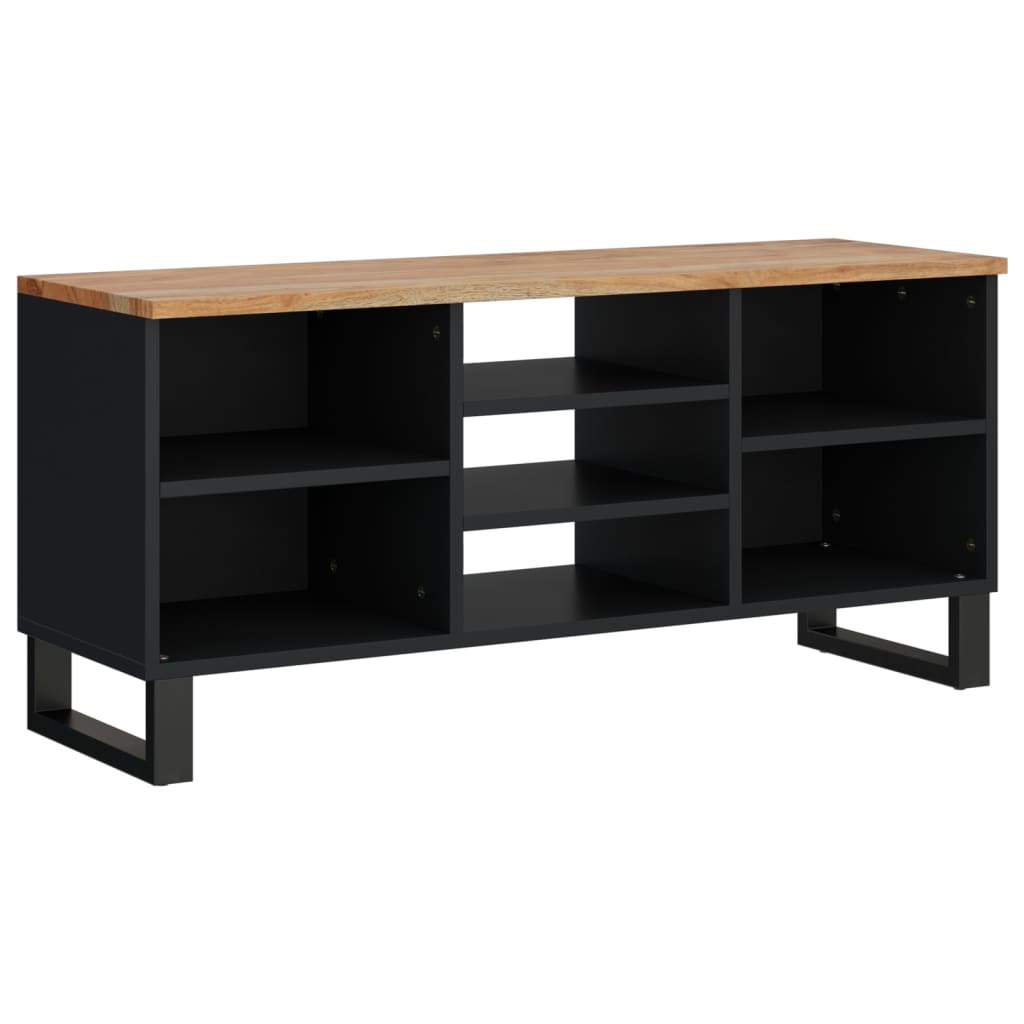 Tv Cabinet 100X33X46 Cm Solid Wood Acacia&Engineered Wood