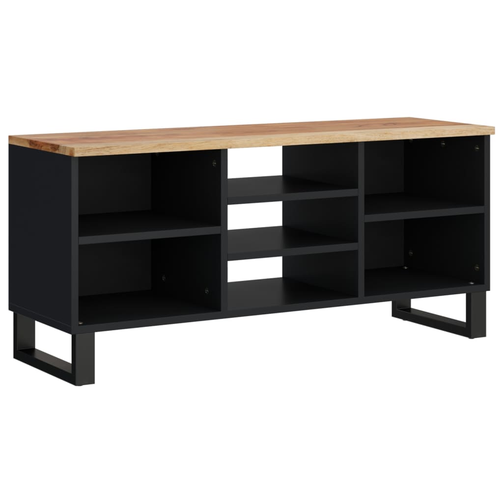 Tv Cabinet 100X33X46 Cm Solid Wood Acacia&Engineered Wood