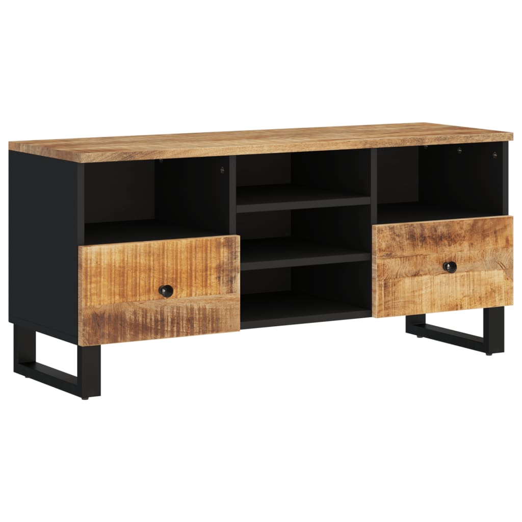 Tv Cabinet 100X33X46 Cm Solid Wood Mango And Engineered Wood