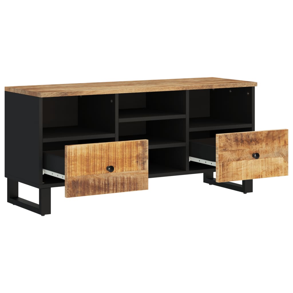 Tv Cabinet 100X33X46 Cm Solid Wood Mango And Engineered Wood