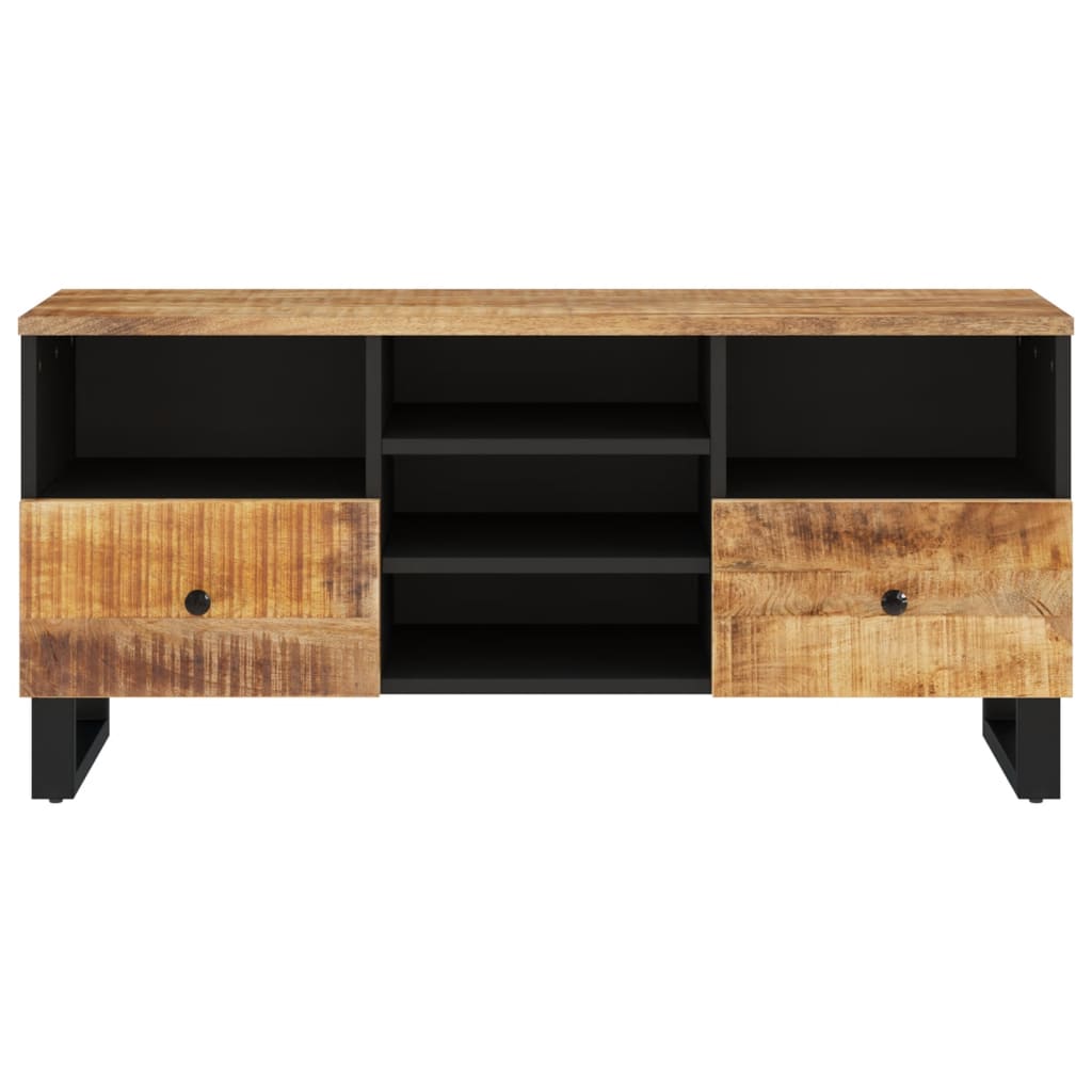Tv Cabinet 100X33X46 Cm Solid Wood Mango And Engineered Wood