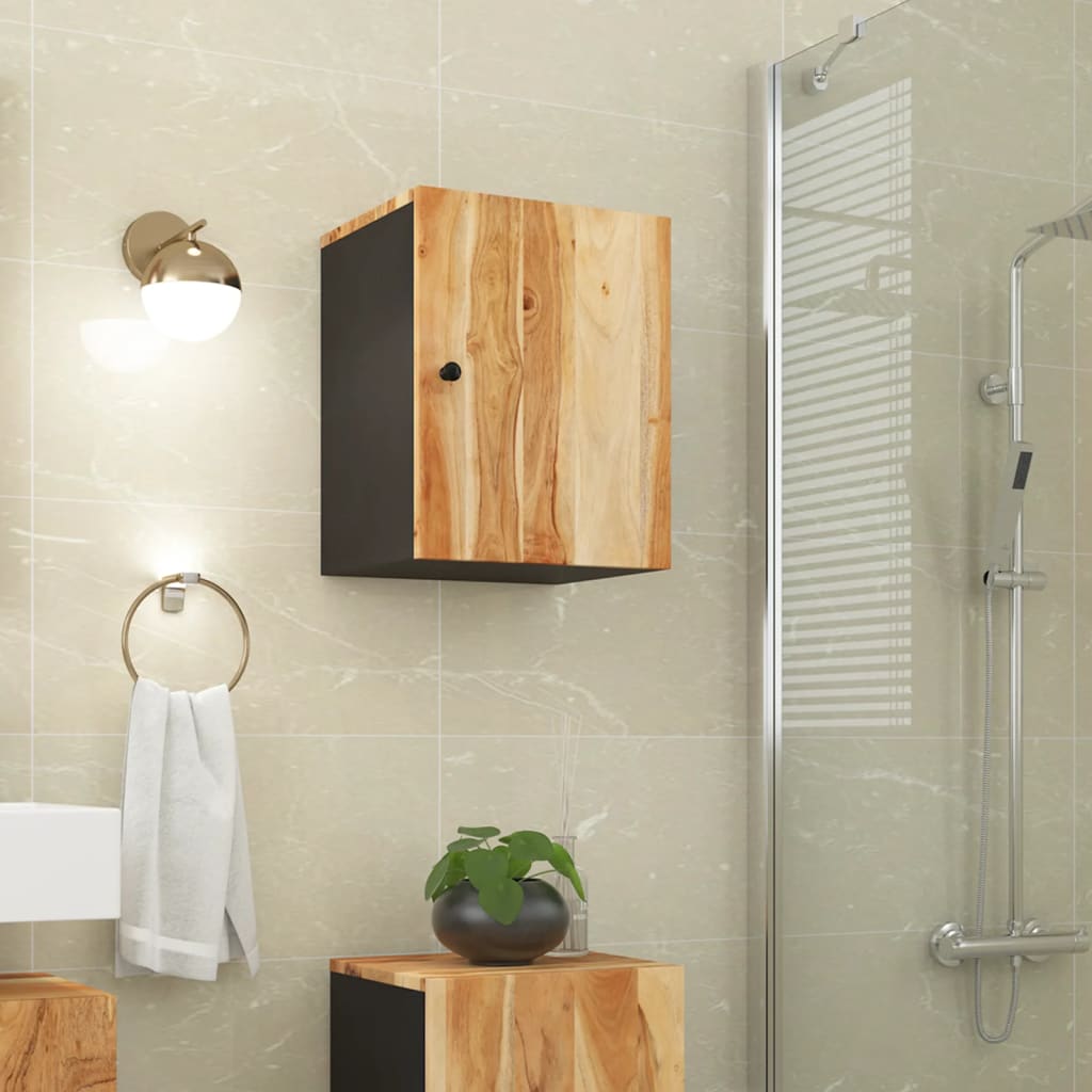 Bathroom Wall Cabinet 38X33X48 Cm Solid Wood Mango