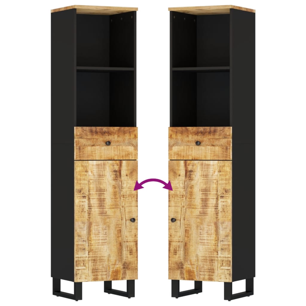 Bathroom Cabinet 38X33X160 Cm Solid Wood Mango