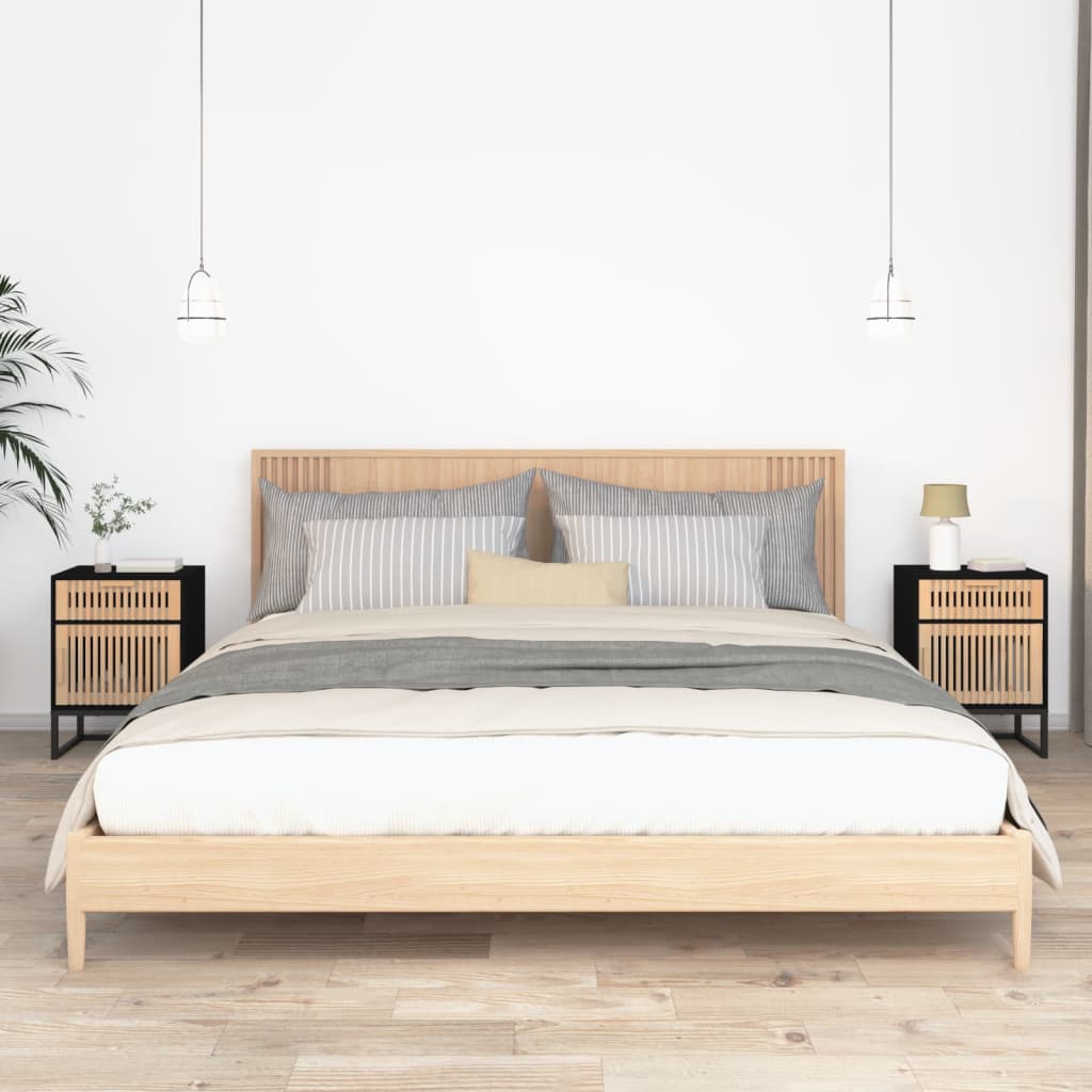 Bedside Cabinets 2 Pcs 40X30X55.5 Cm Engineered Wood&Iron