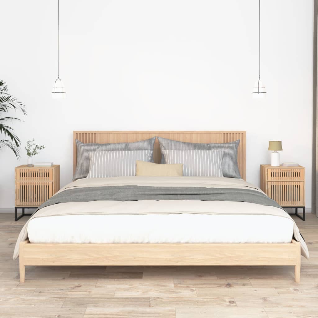 Bedside Cabinets 2 Pcs 40X30X55.5 Cm Engineered Wood&Iron