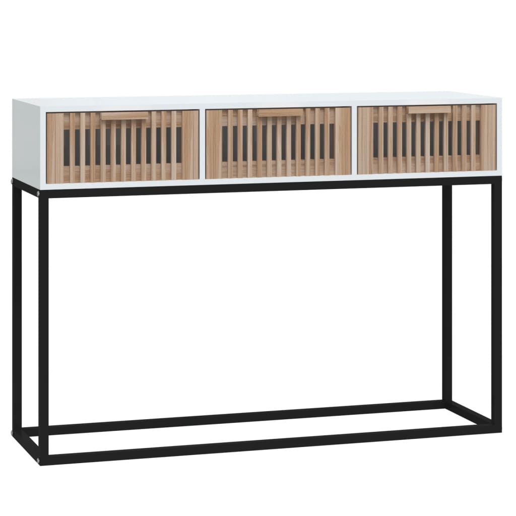 Console Table 105X30X75 Cm Engineered Wood And Iron