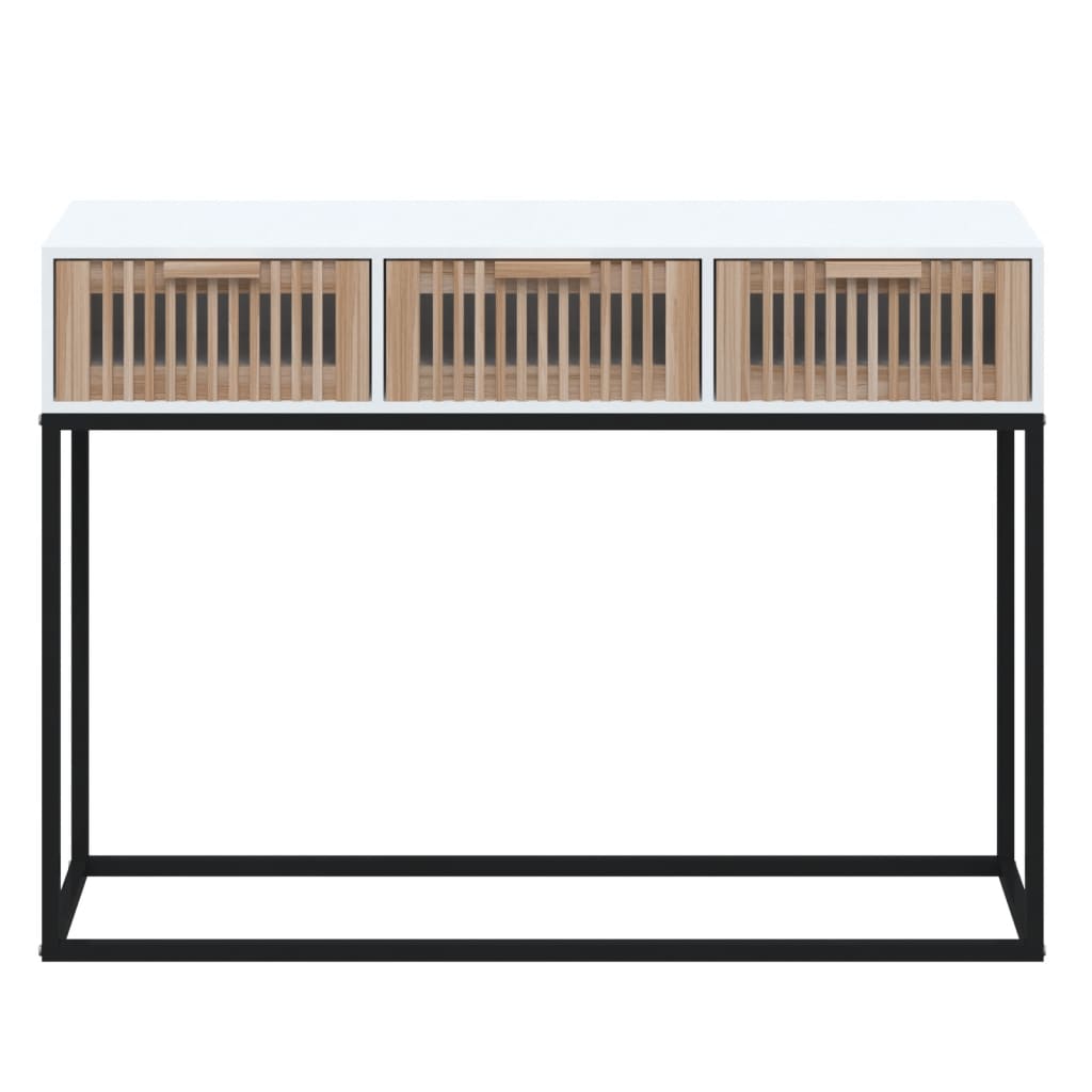 Console Table 105X30X75 Cm Engineered Wood And Iron