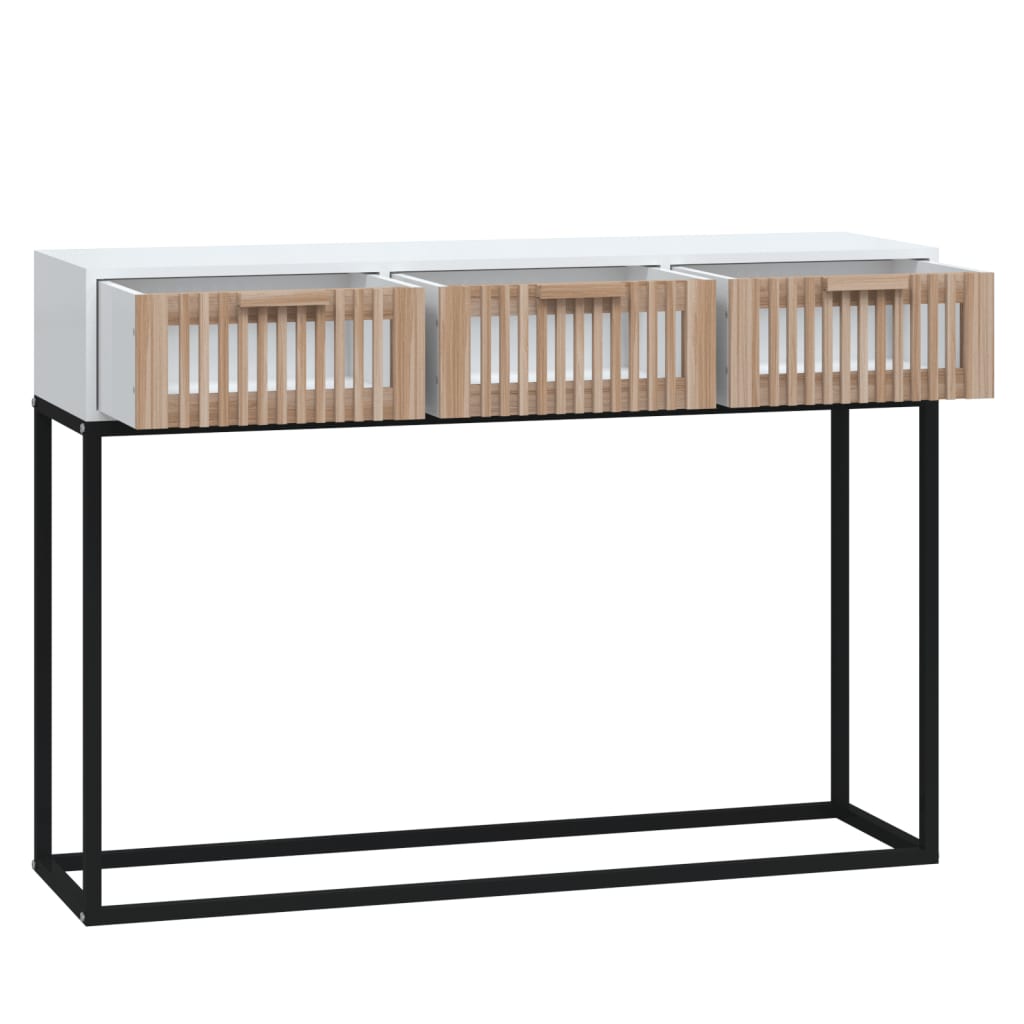 Console Table 105X30X75 Cm Engineered Wood And Iron