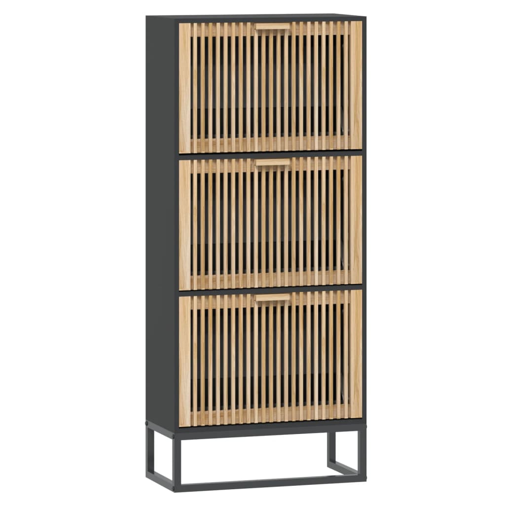 Shoe Cabinet 52X25X120 Cm Engineered Wood