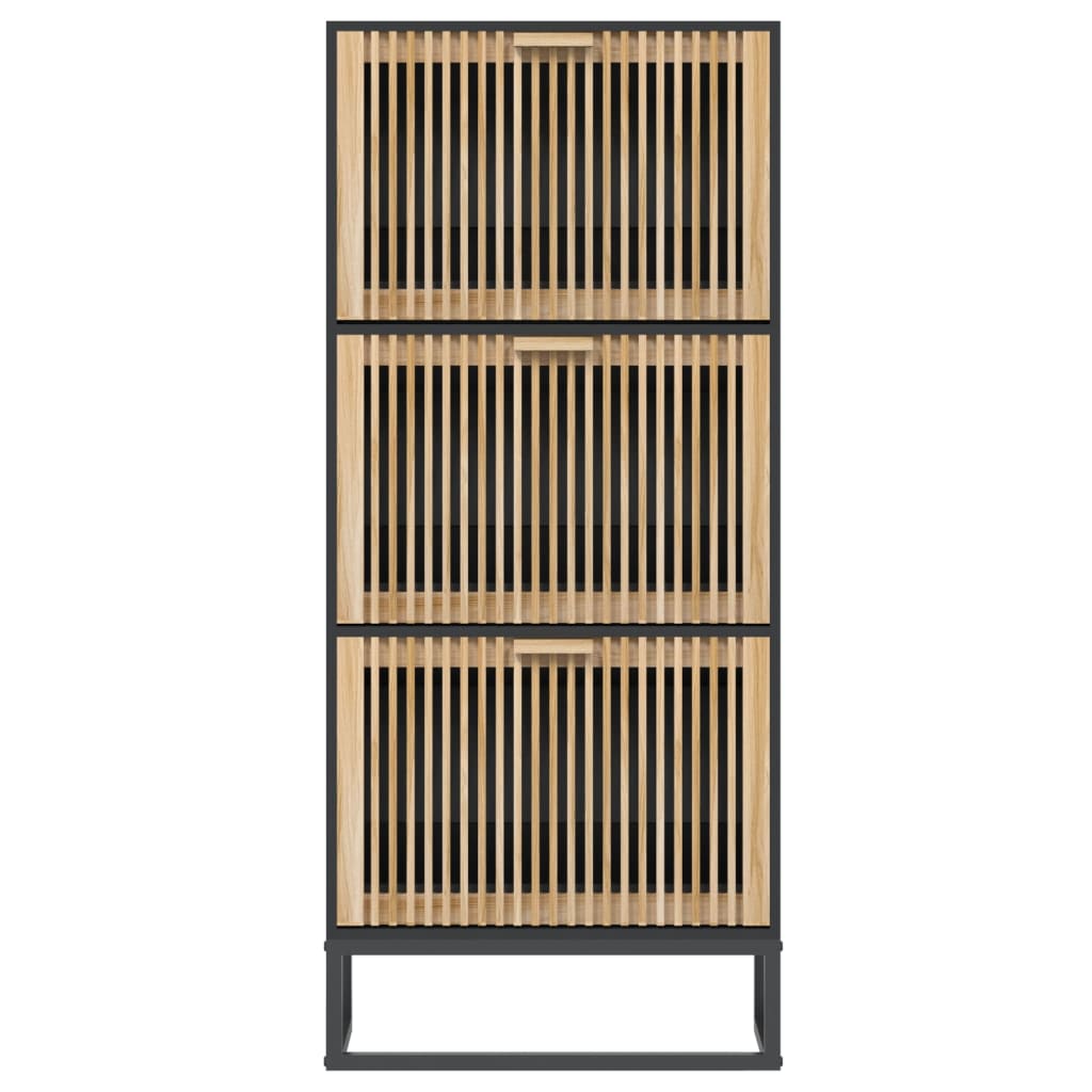 Shoe Cabinet 52X25X120 Cm Engineered Wood