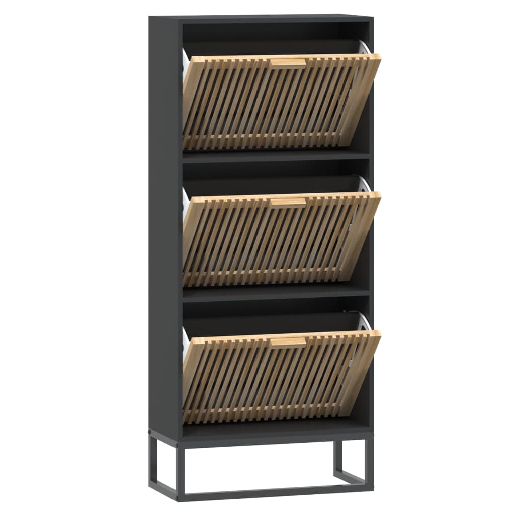 Shoe Cabinet 52X25X120 Cm Engineered Wood