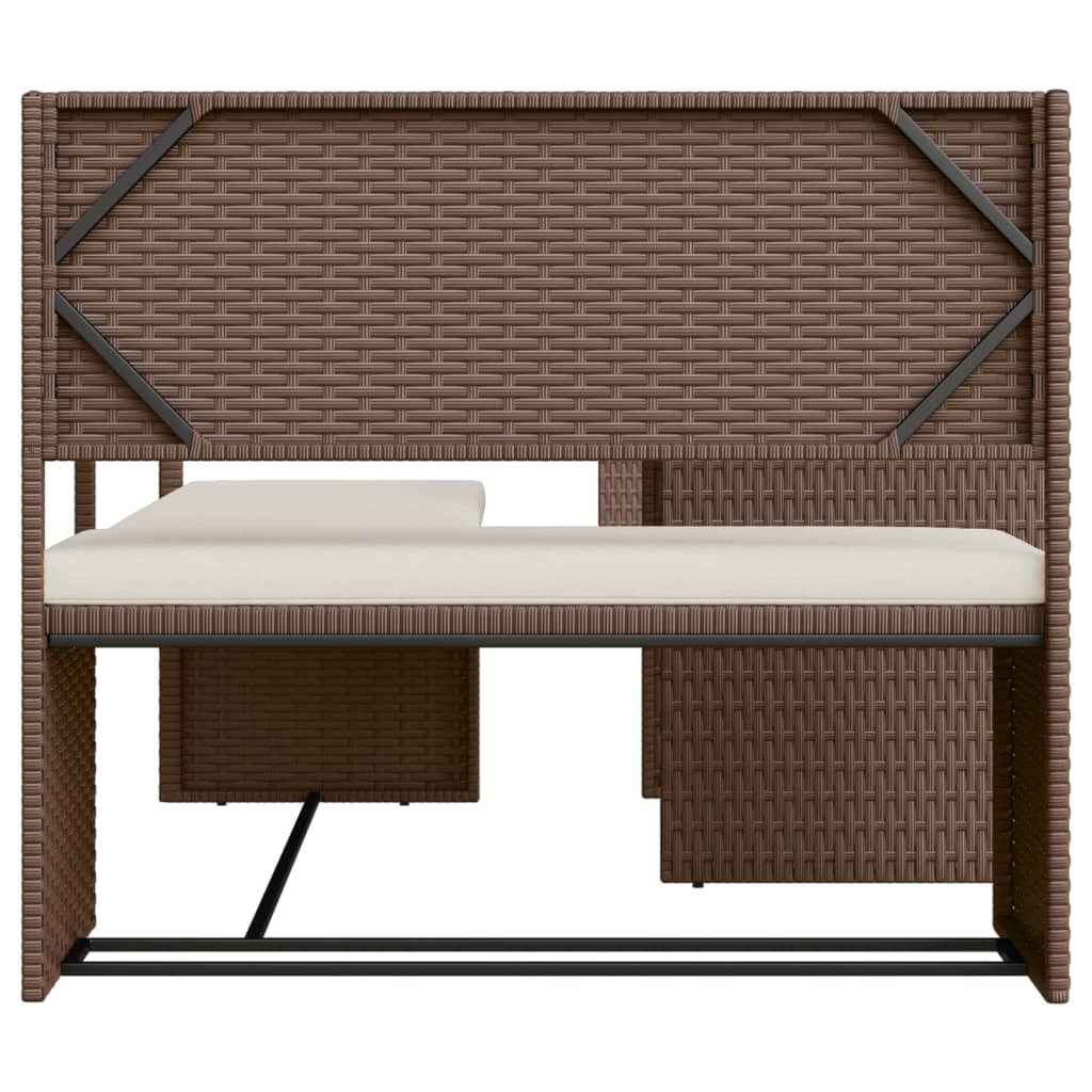 Garden Sofa With Table And Cushions L-Shaped Poly Rattan