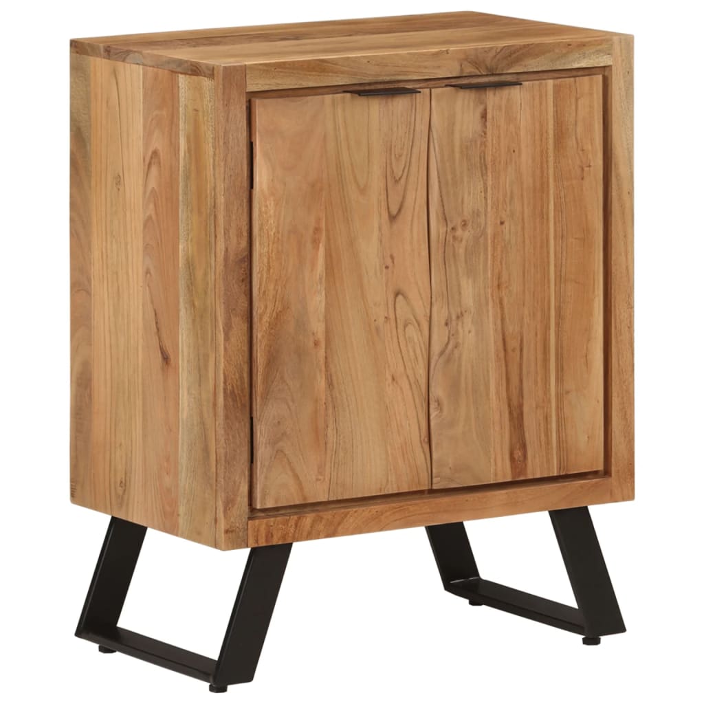 Sideboard With 2 Doors 55X36X72 Cm Solid Wood Acacia